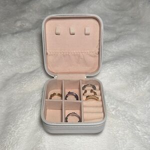 Elegant Jewelry Organizer with Assorted Rings